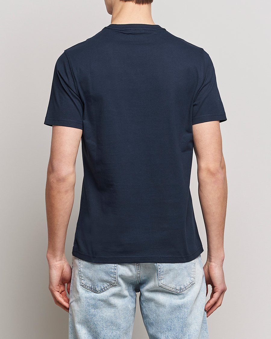 Herr | T-Shirts | Barbour International | Large Logo Crew Neck Tee Navy