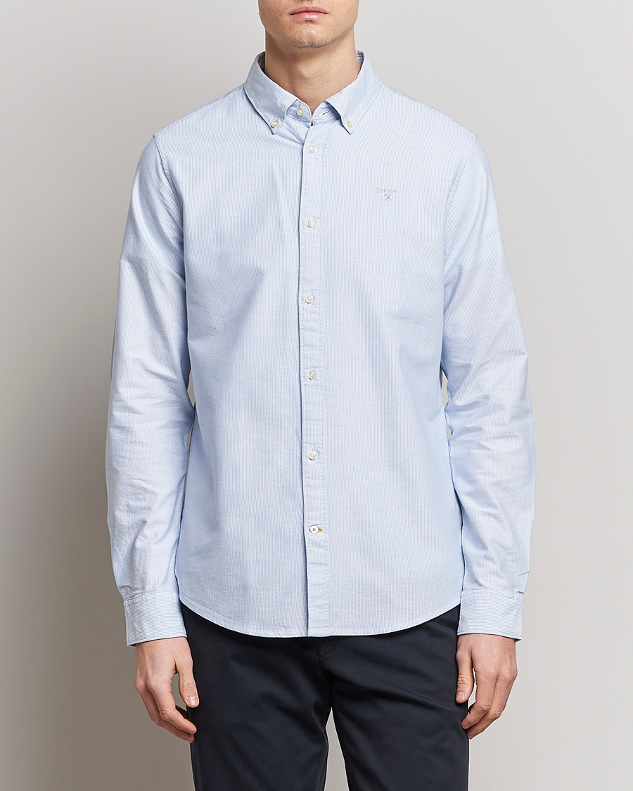 Herr |  | Barbour Lifestyle | Tailored Fit Striped Oxtown Shirt Blue/White