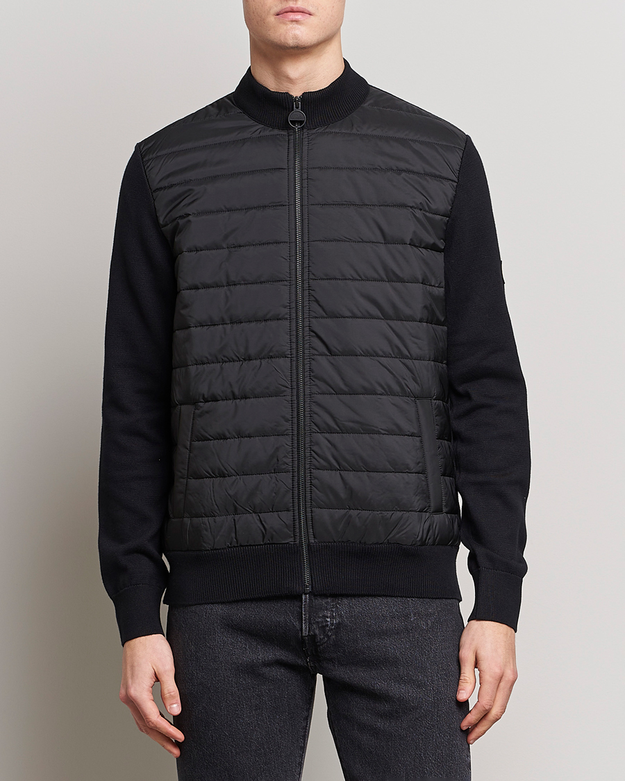 Herr | Tröjor | Barbour International | Legacy Baffle Zip Through Sweater Black