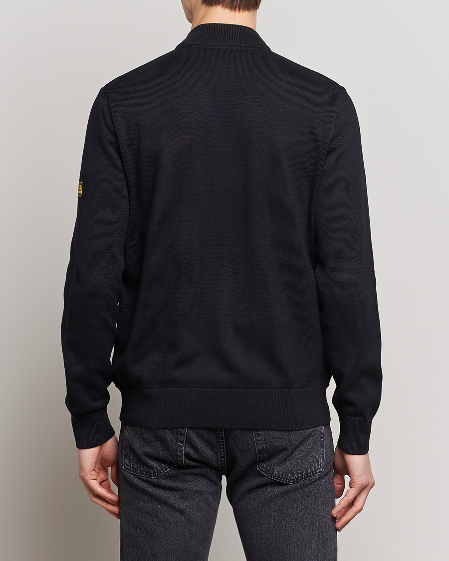 Herr | Jackor | Barbour International | Legacy Baffle Zip Through Sweater Black