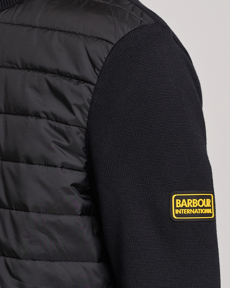 Herr | Jackor | Barbour International | Legacy Baffle Zip Through Sweater Black