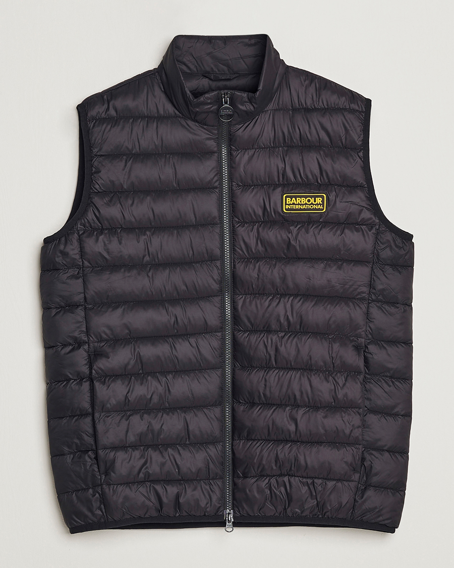 Herr | Barbour International Racer Reed Gilet Black | Barbour International | Racer Reed Gilet Black