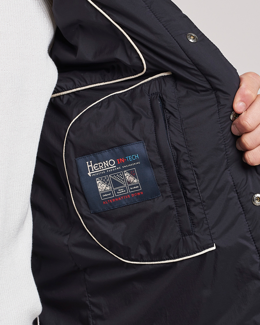 Herr | Västar | Herno | Nuage Matt Nylon Vest Midnight
