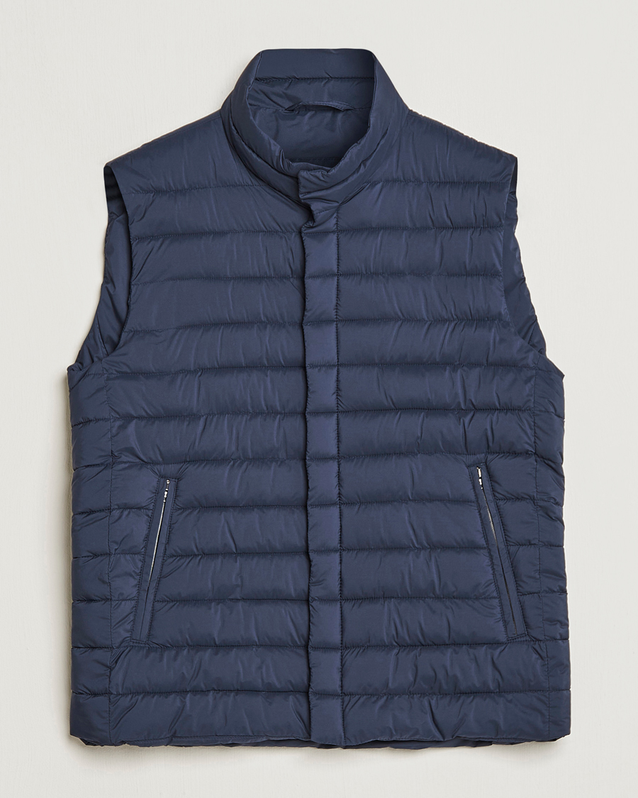 Herr | Västar | Herno | Nuage Matt Nylon Vest Navy
