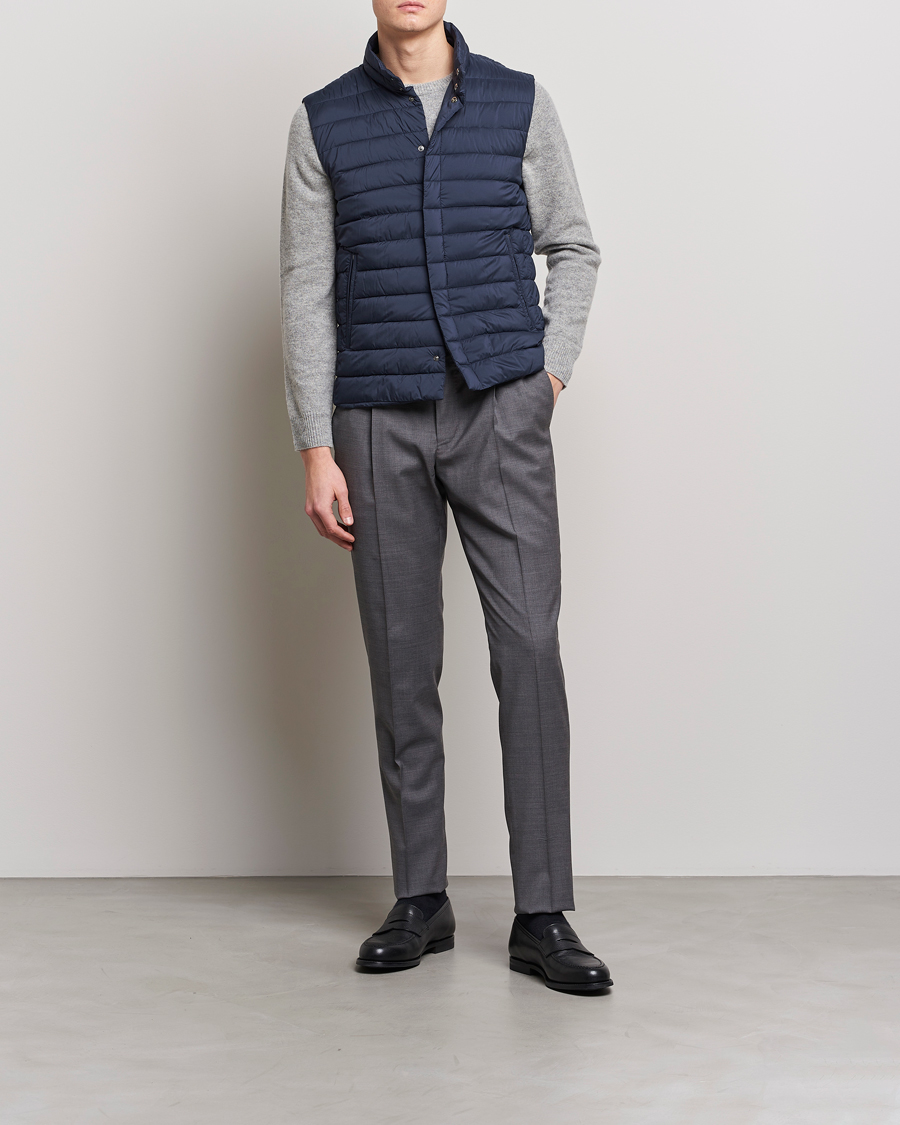 Herr | Västar | Herno | Nuage Matt Nylon Vest Navy