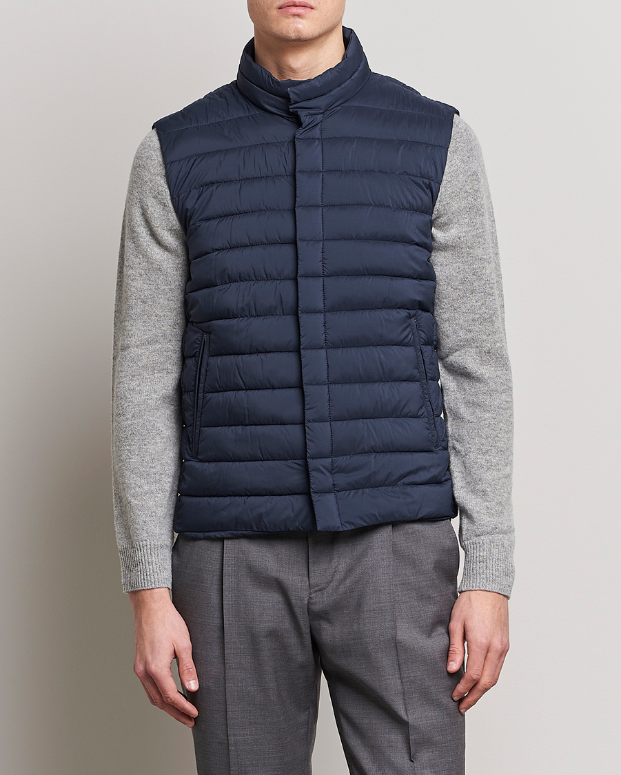 Herr | Västar | Herno | Nuage Matt Nylon Vest Navy