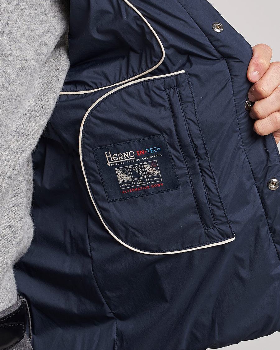 Herr | Västar | Herno | Nuage Matt Nylon Vest Navy