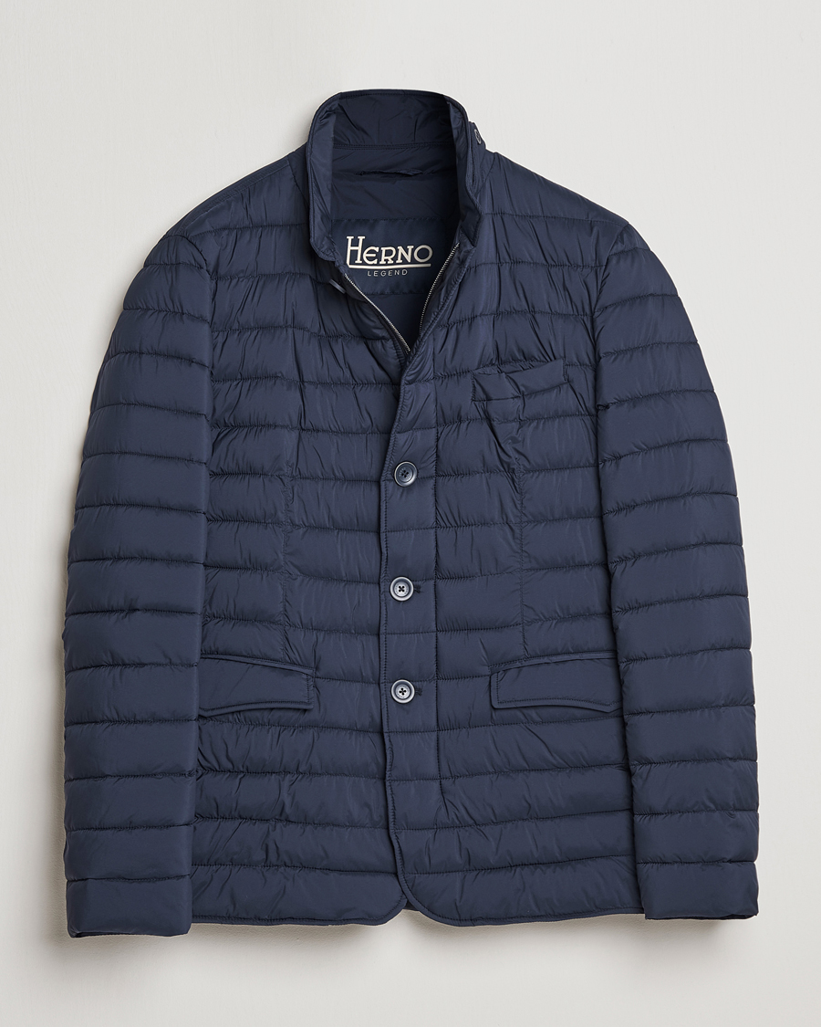 Herr | Jackor | Herno | Nuage Matt Nylon Blazer Navy