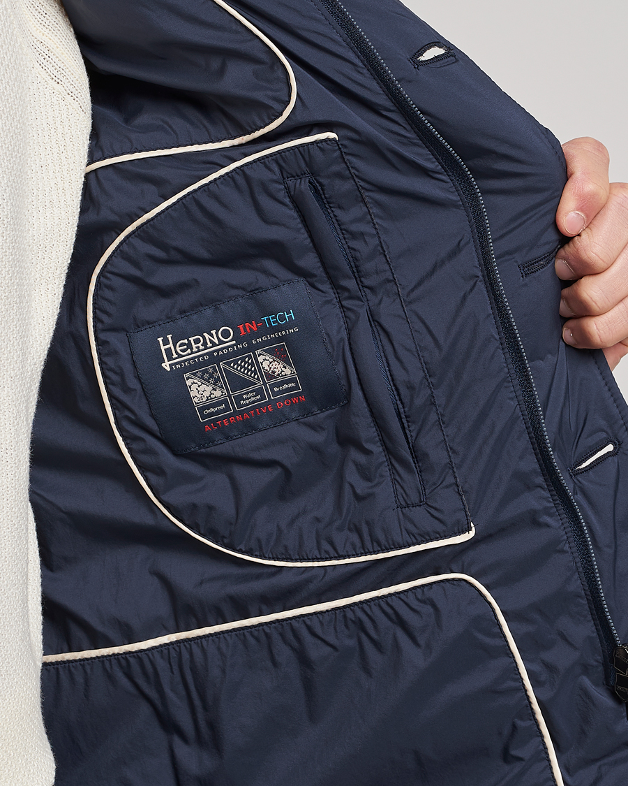 Herr | Jackor | Herno | Nuage Matt Nylon Blazer Navy
