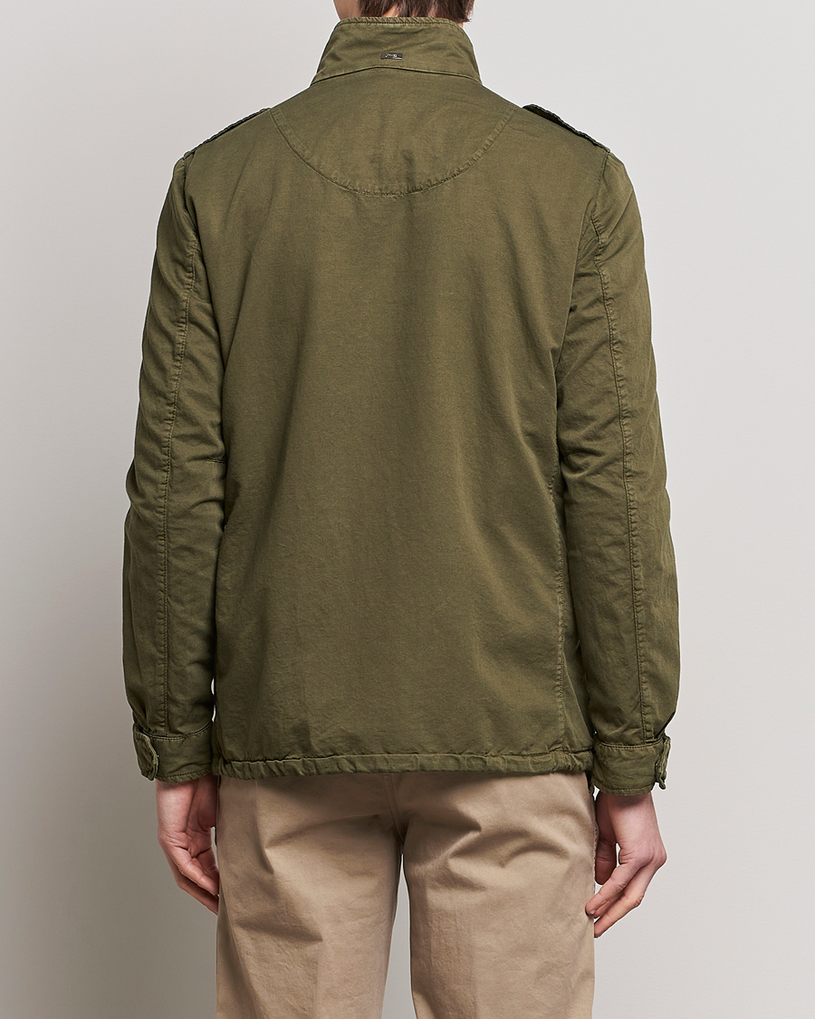 Herr | Jackor | Herno | Washed Cotton/Linen Field Jacket Army Green