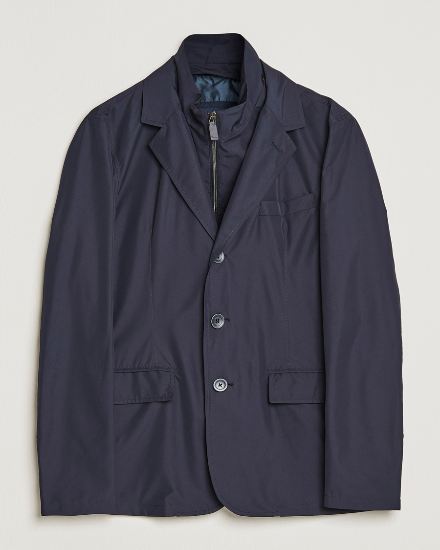 Herr | Jackor | Herno | Nylon Zip Blazer Navy