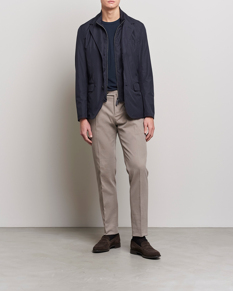 Herr | Jackor | Herno | Nylon Zip Blazer Navy