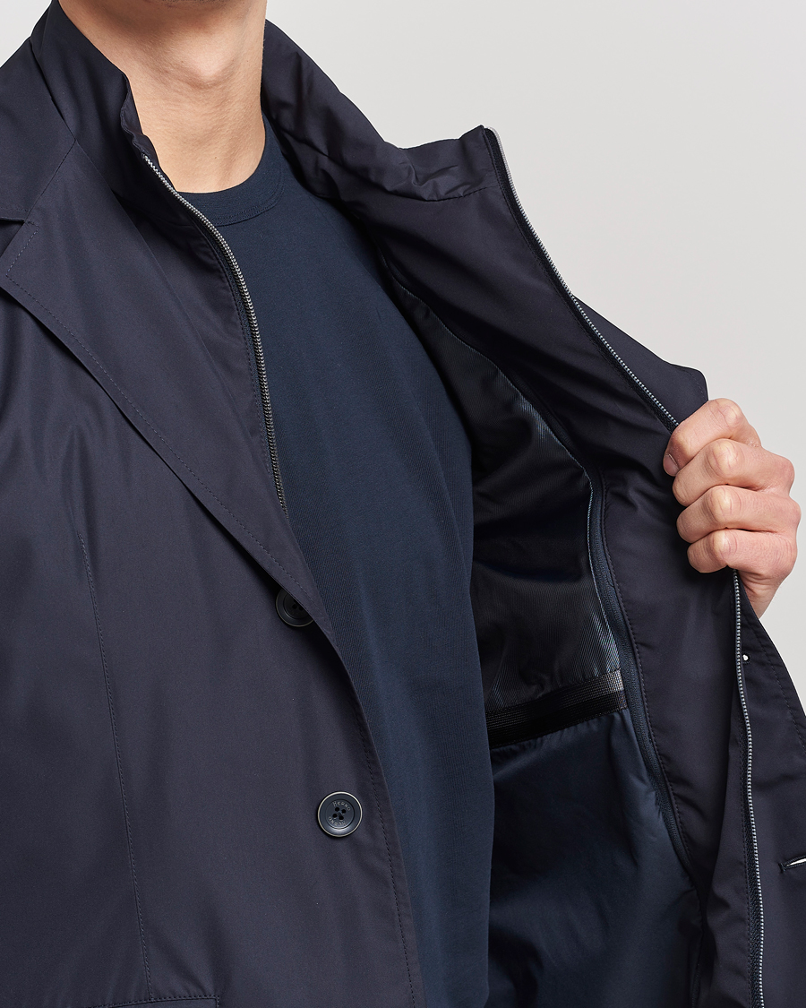 Herr | Jackor | Herno | Nylon Zip Blazer Navy
