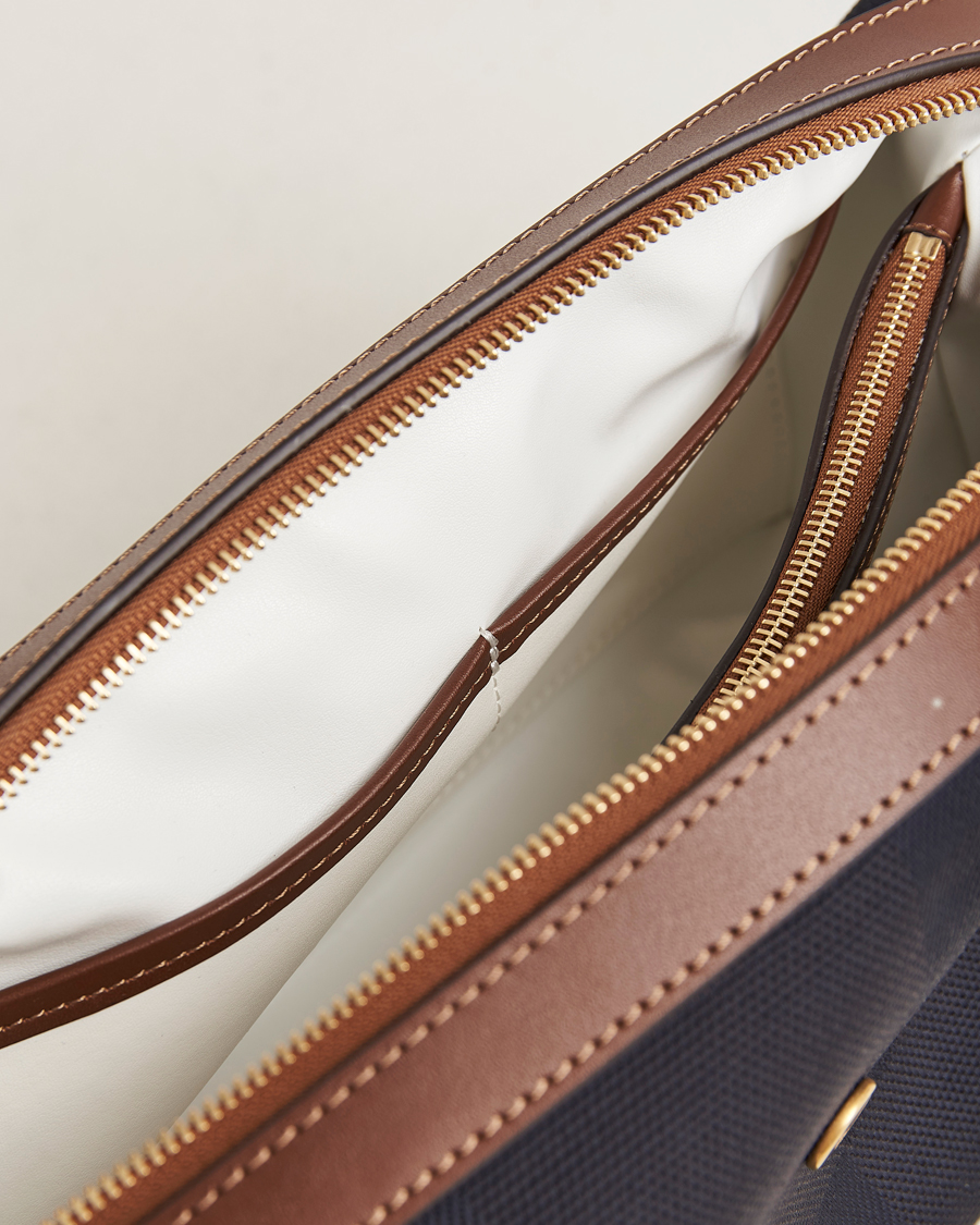 Herr | Mismo M/S Nylon Washbag Pioneer Blue/Cuoio | Mismo | M/S Nylon Washbag Pioneer Blue/Cuoio