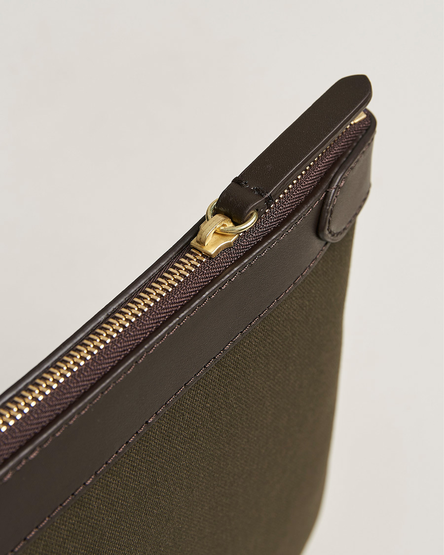 Herr | Accessoarer | Mismo | M/S Nylon Pouch Large Army/Dark Brown