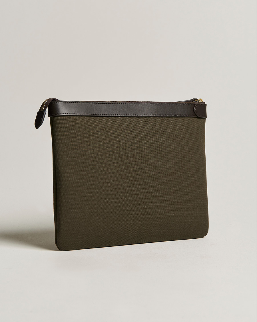 Herr | Mismo M/S Nylon Pouch Large Army/Dark Brown | Mismo | M/S Nylon Pouch Large Army/Dark Brown