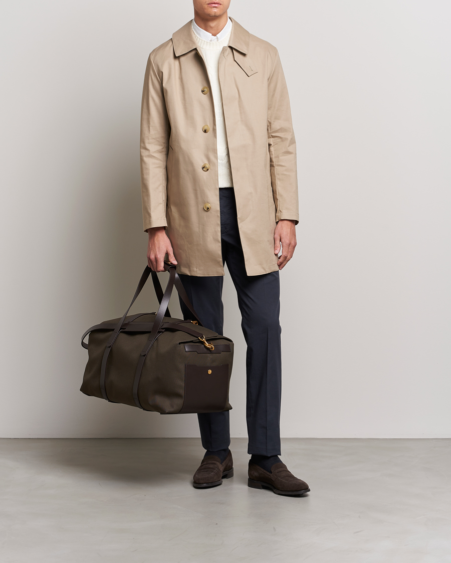 Herr | Mismo M/S Supply Weekendbag Army/Dark Brown | Mismo | M/S Supply Weekendbag Army/Dark Brown