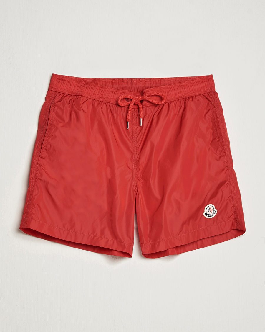 Herr | Badbyxor | Moncler | Nylon Swim Trunks Red