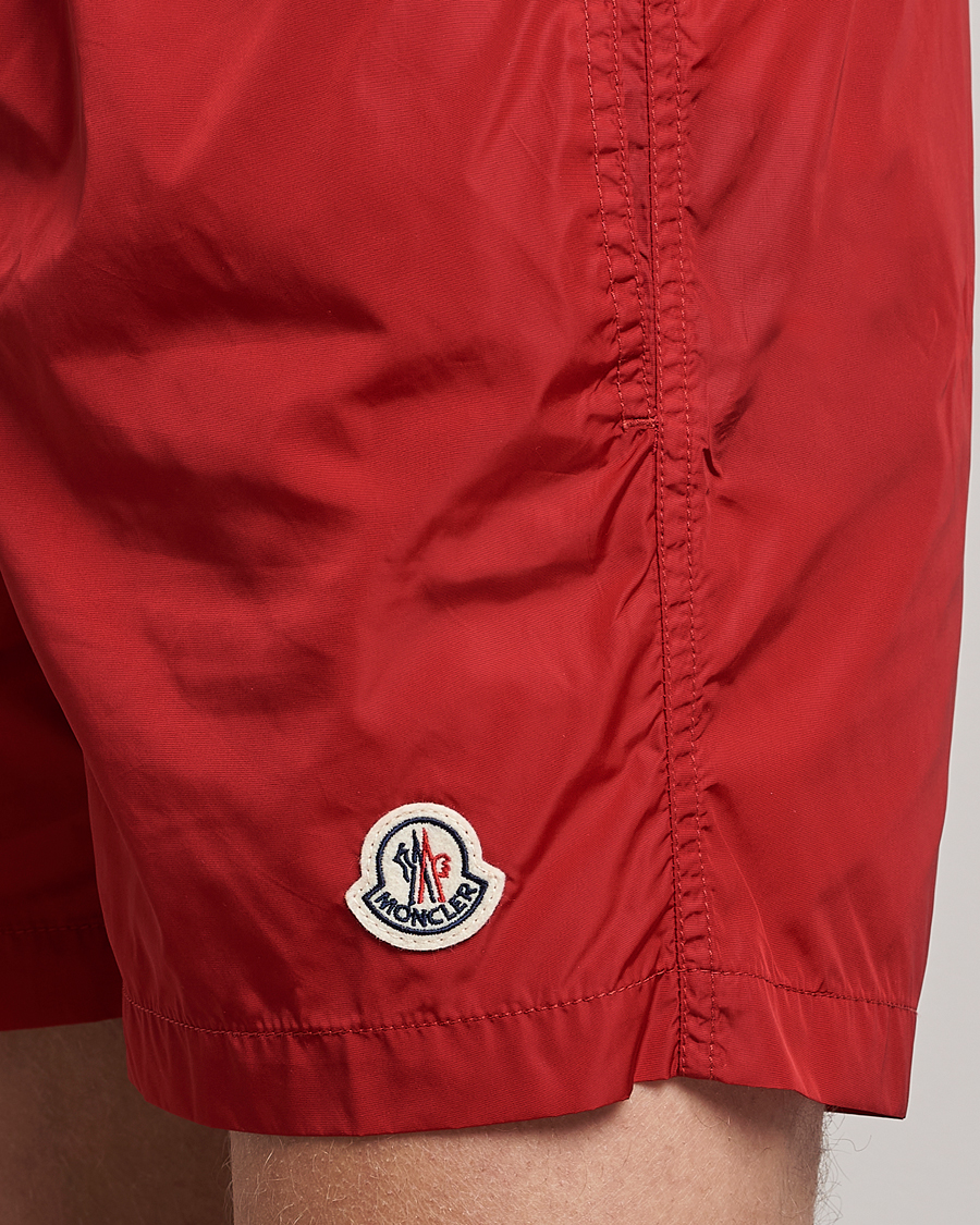 Herr | Badbyxor | Moncler | Nylon Swim Trunks Red