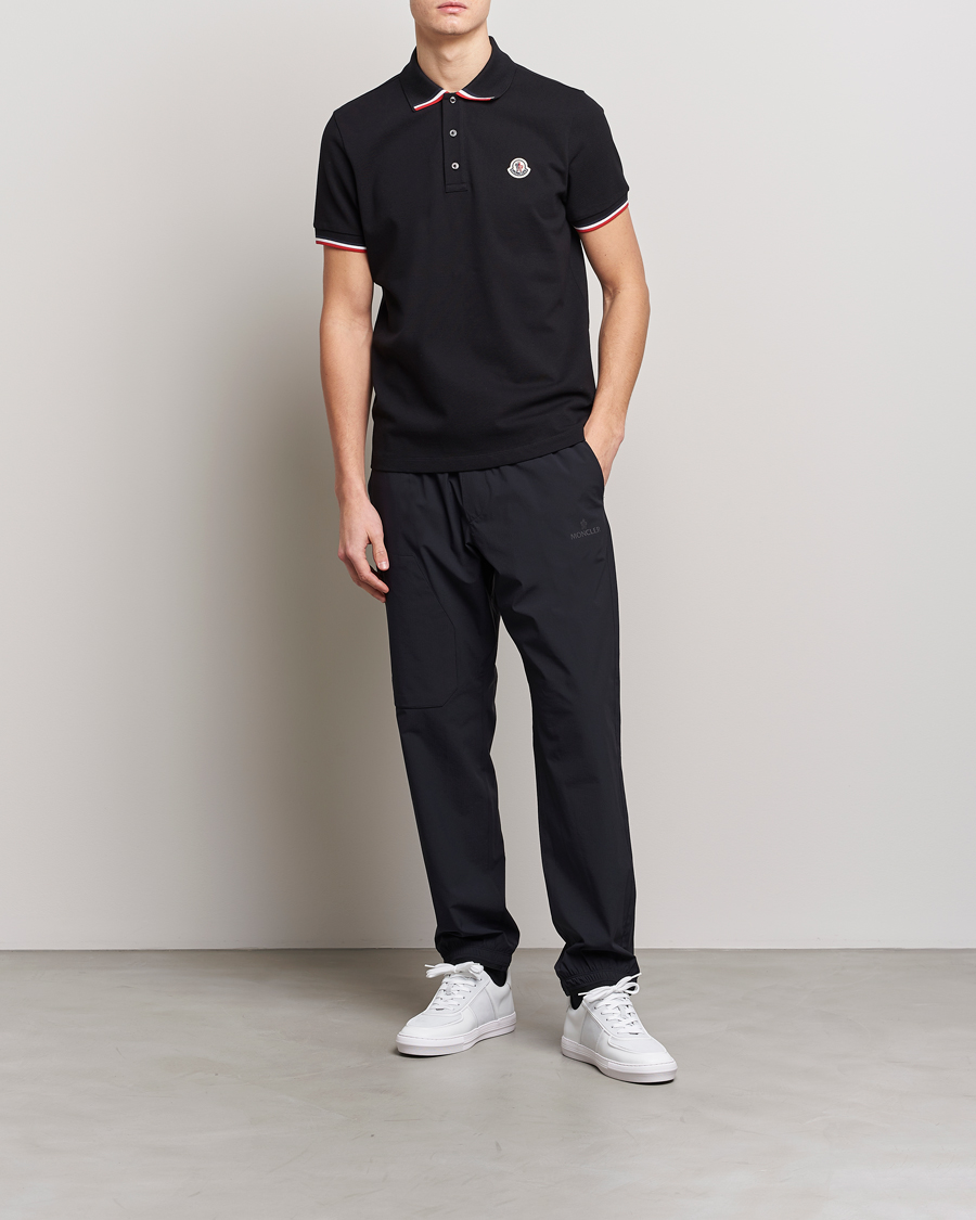 Herr | Pikéer | Moncler | Tricolor Rib Polo Black
