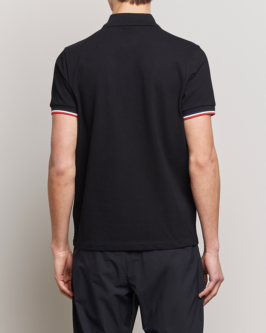Herr | Pikéer | Moncler | Tricolor Rib Polo Black