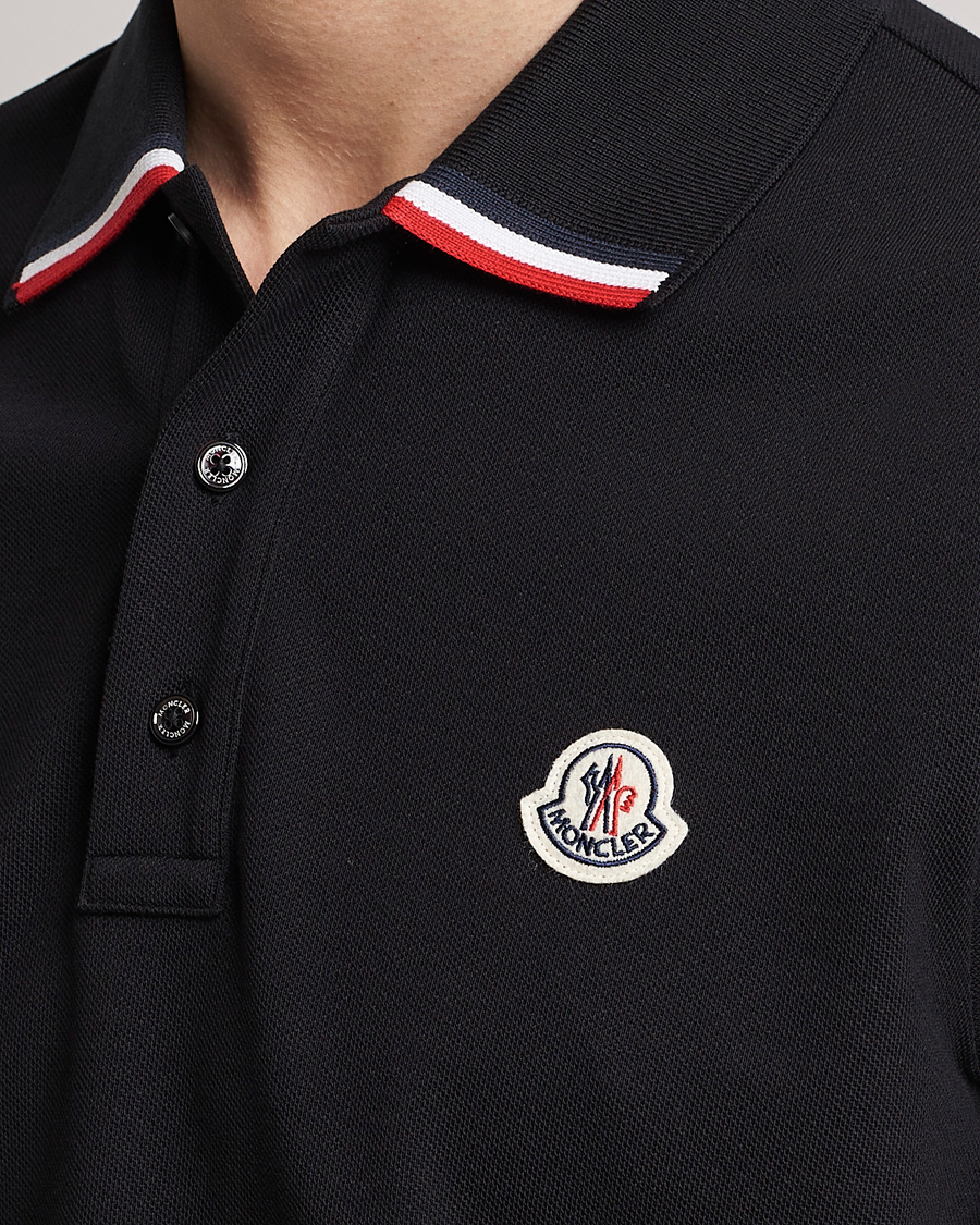 Herr | Pikéer | Moncler | Tricolor Rib Polo Black