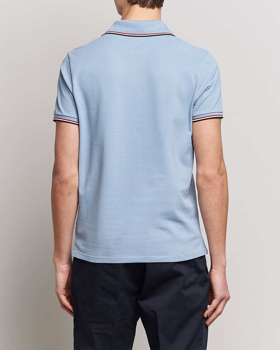 Herr | Pikéer | Moncler | Contrast Rib Polo Light Blue