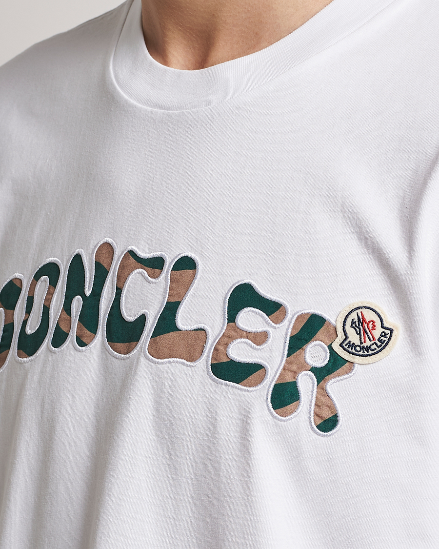 Herr | T-Shirts | Moncler | Camouflage Lettering T-Shirt White