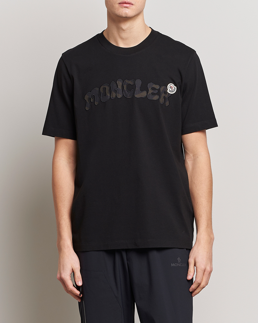 Herr | Moncler | Moncler | Camouflage Lettering T-Shirt Black