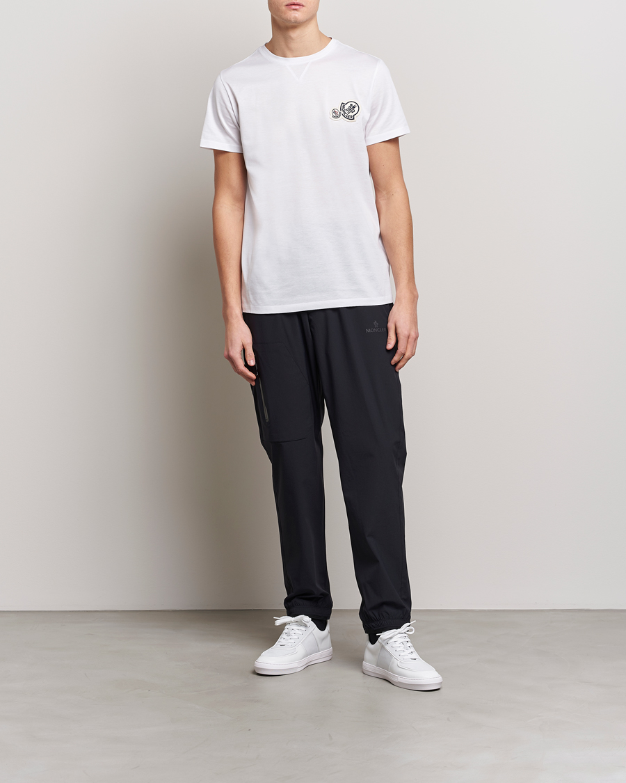 Herr | T-Shirts | Moncler | Double Logo T-Shirt White