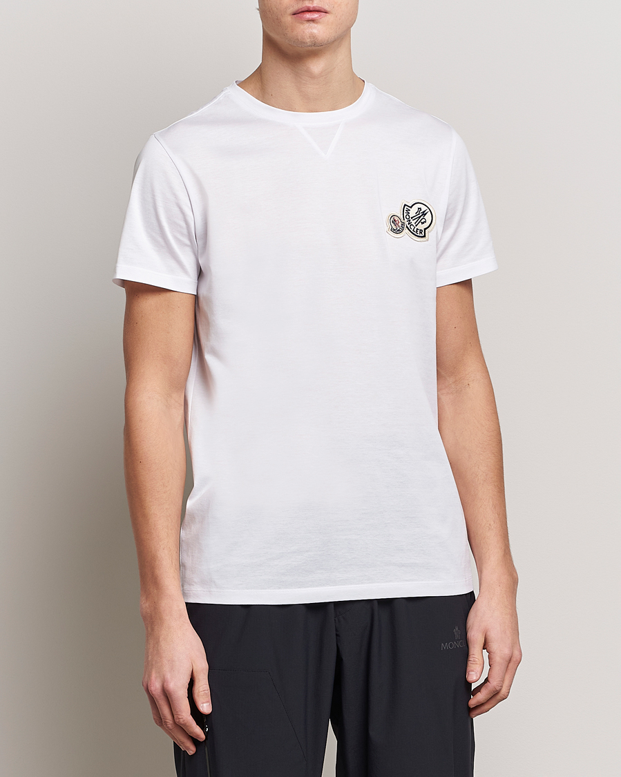Herr | | Moncler | Double Logo T-Shirt White