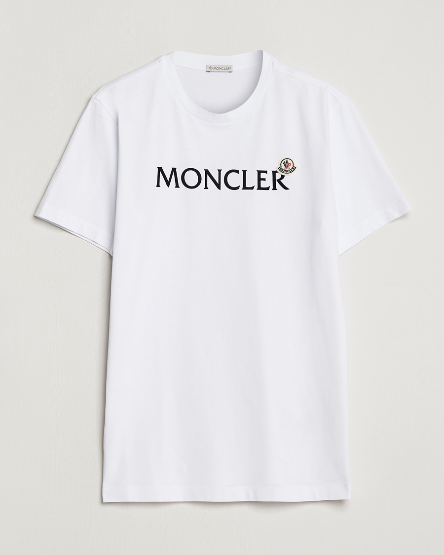 Herr | T-Shirts | Moncler | Lettering T-Shirt White