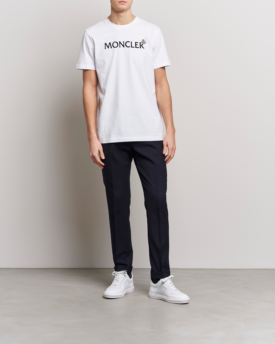 Herr | T-Shirts | Moncler | Lettering T-Shirt White