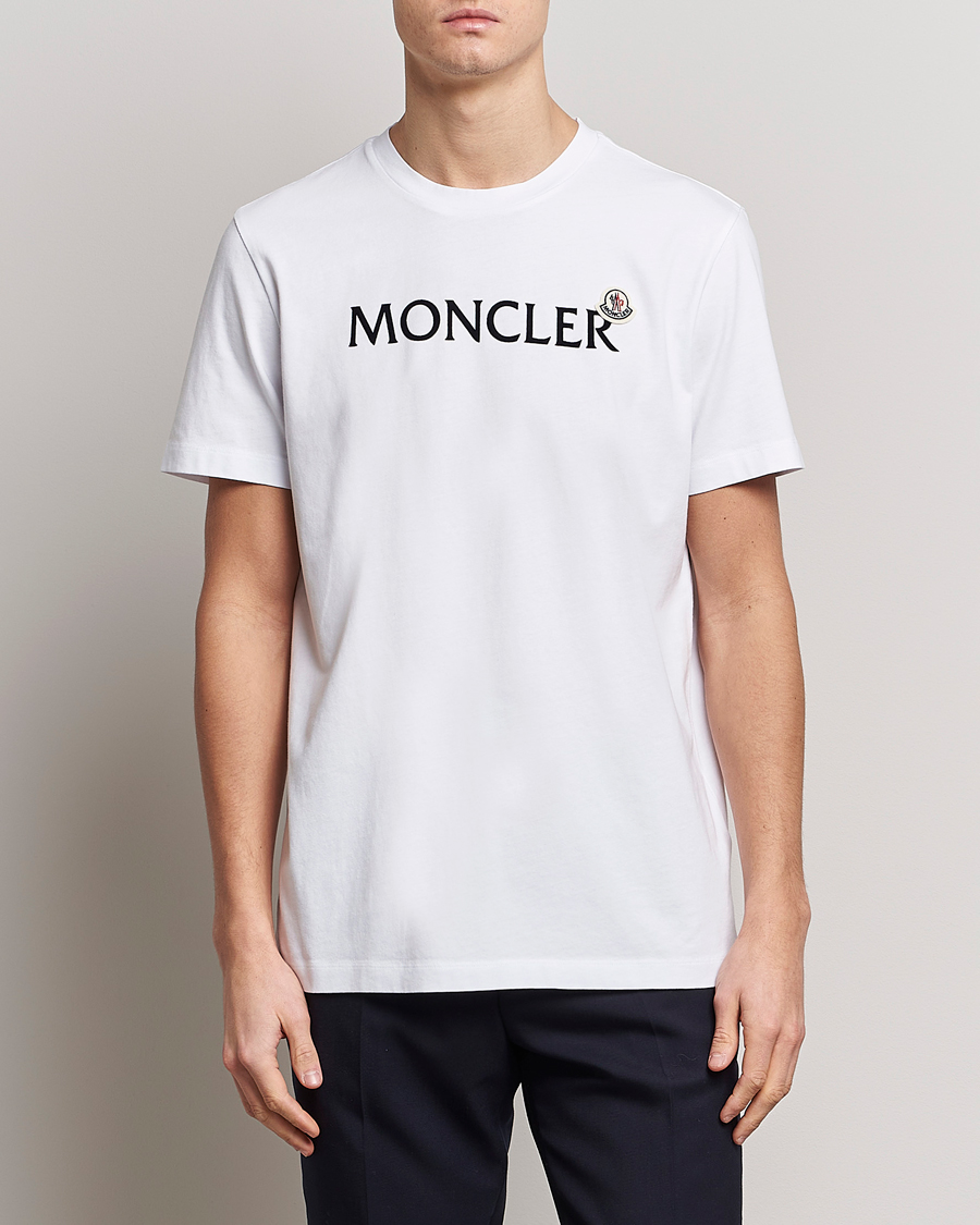 Herr | T-Shirts | Moncler | Lettering T-Shirt White