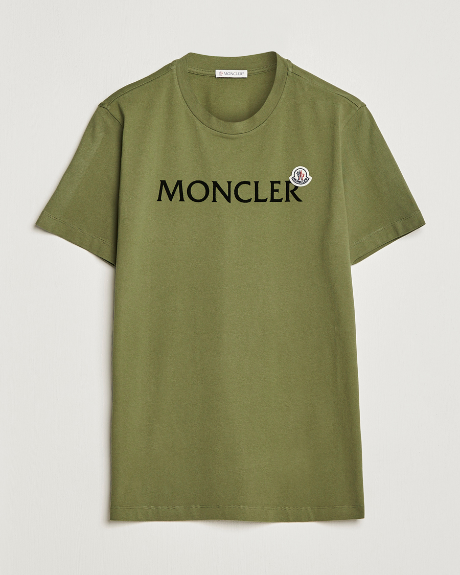 Herr | T-Shirts | Moncler | Lettering T-Shirt Military Green