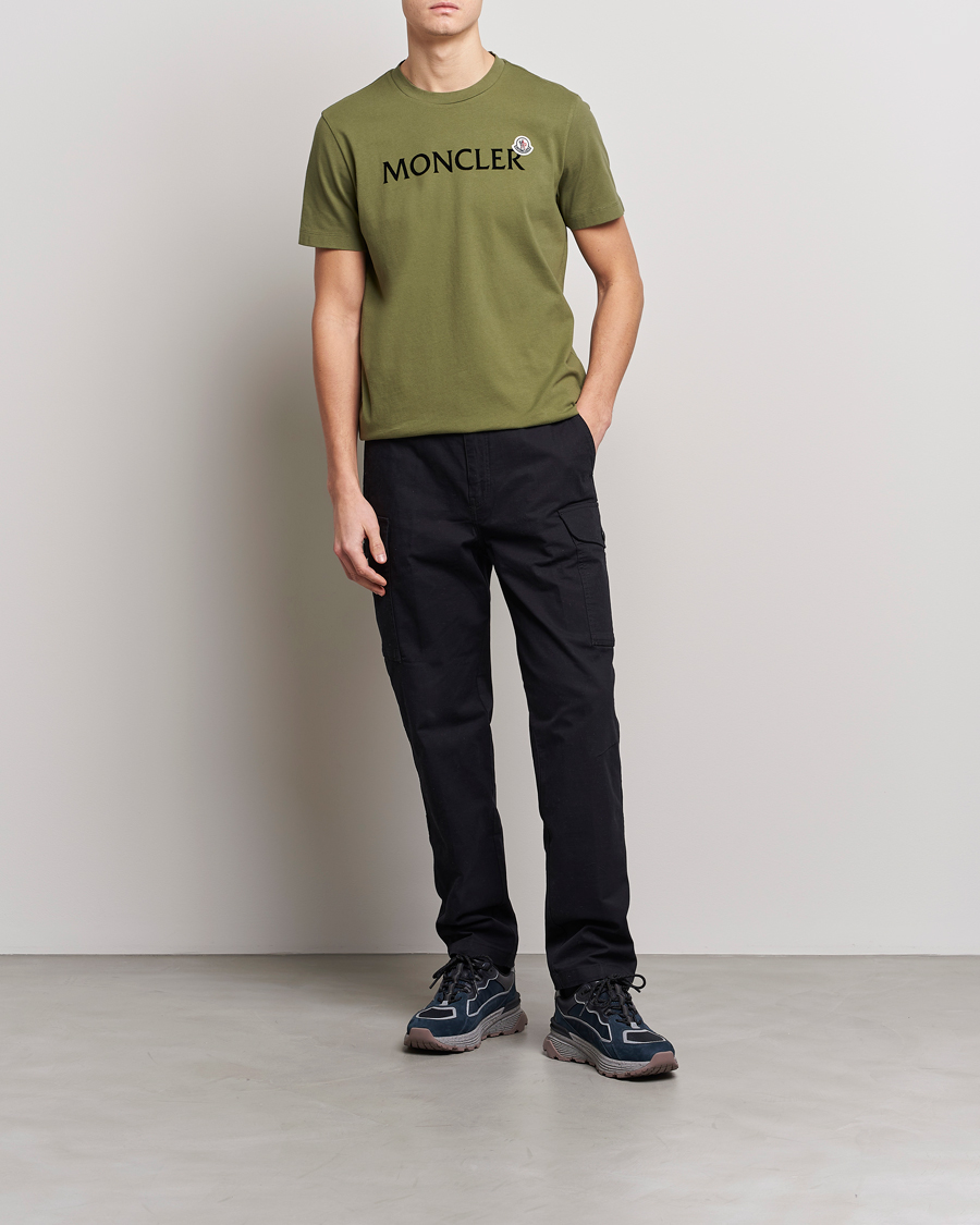 Herr | T-Shirts | Moncler | Lettering T-Shirt Military Green