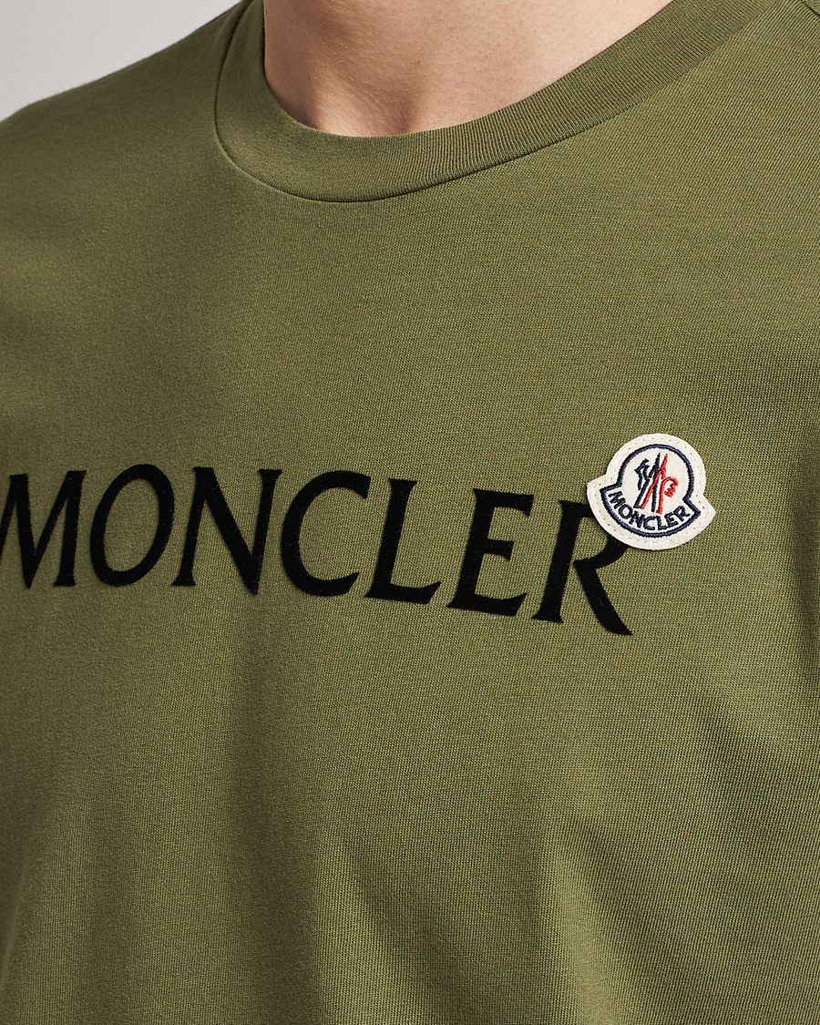 Herr | T-Shirts | Moncler | Lettering T-Shirt Military Green