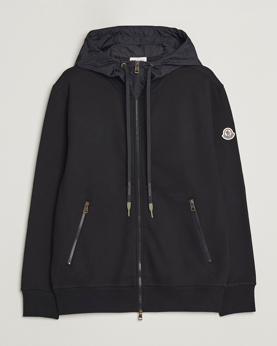 Herr | Tröjor | Moncler | Hooded Zip Cardigan Black