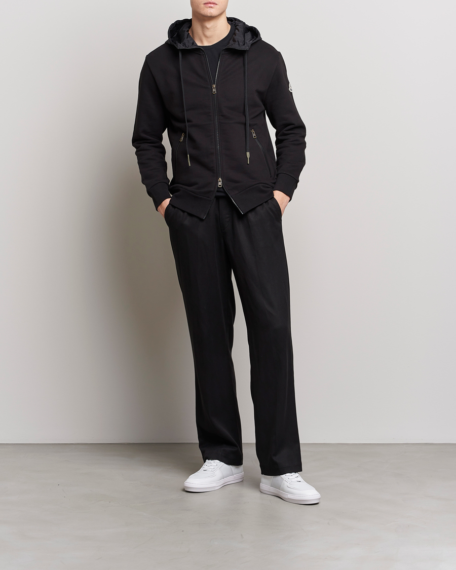 Herr | Tröjor | Moncler | Hooded Zip Cardigan Black