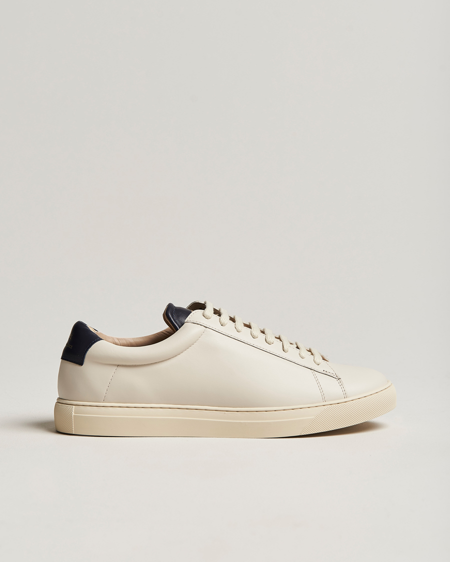 Herr | Zespà ZSP4 Nappa Leather Sneakers Off White/Navy | Zespà | ZSP4 Nappa Leather Sneakers Off White/Navy