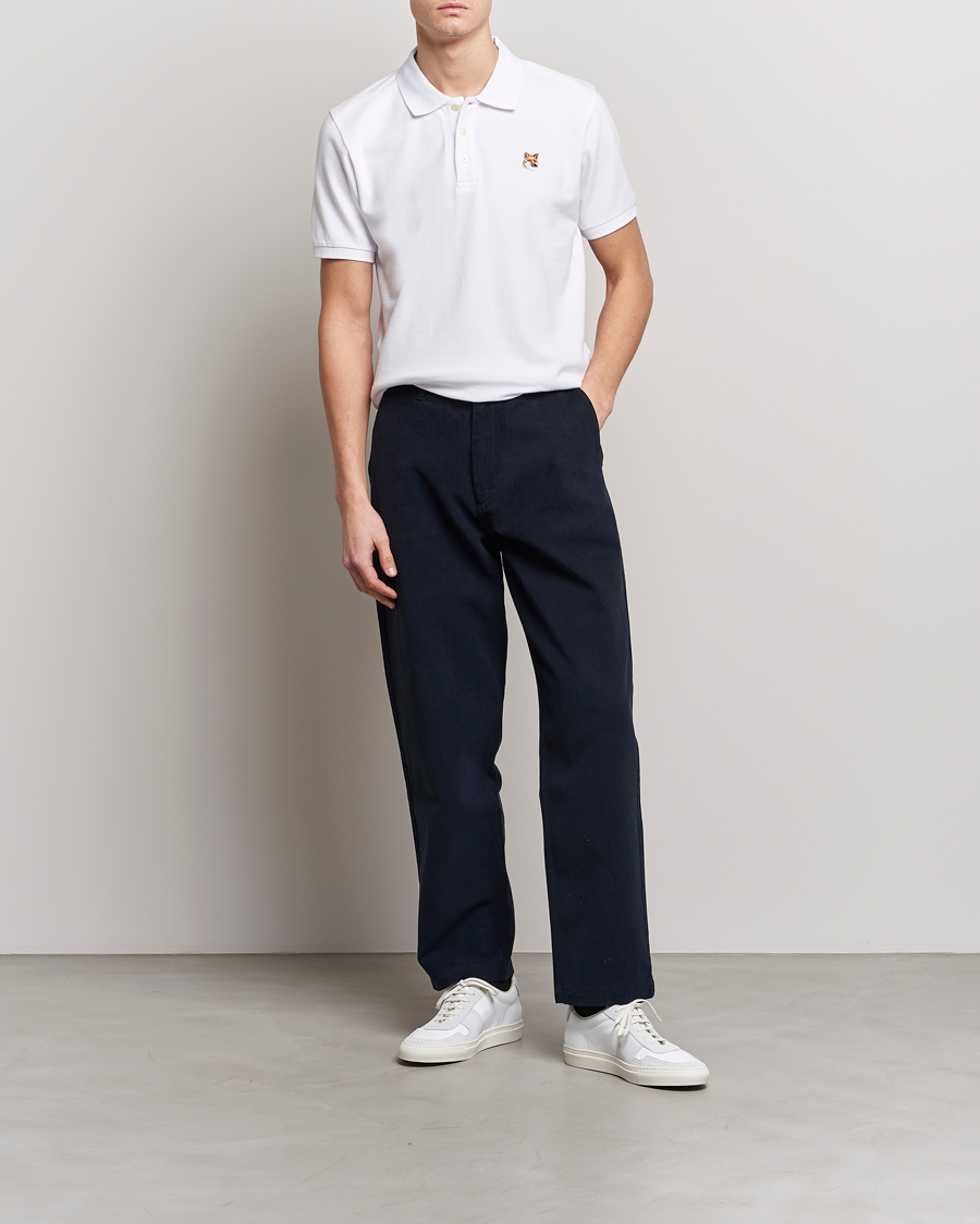 Herr | Pikéer | Maison Kitsuné | Fox Head Polo White