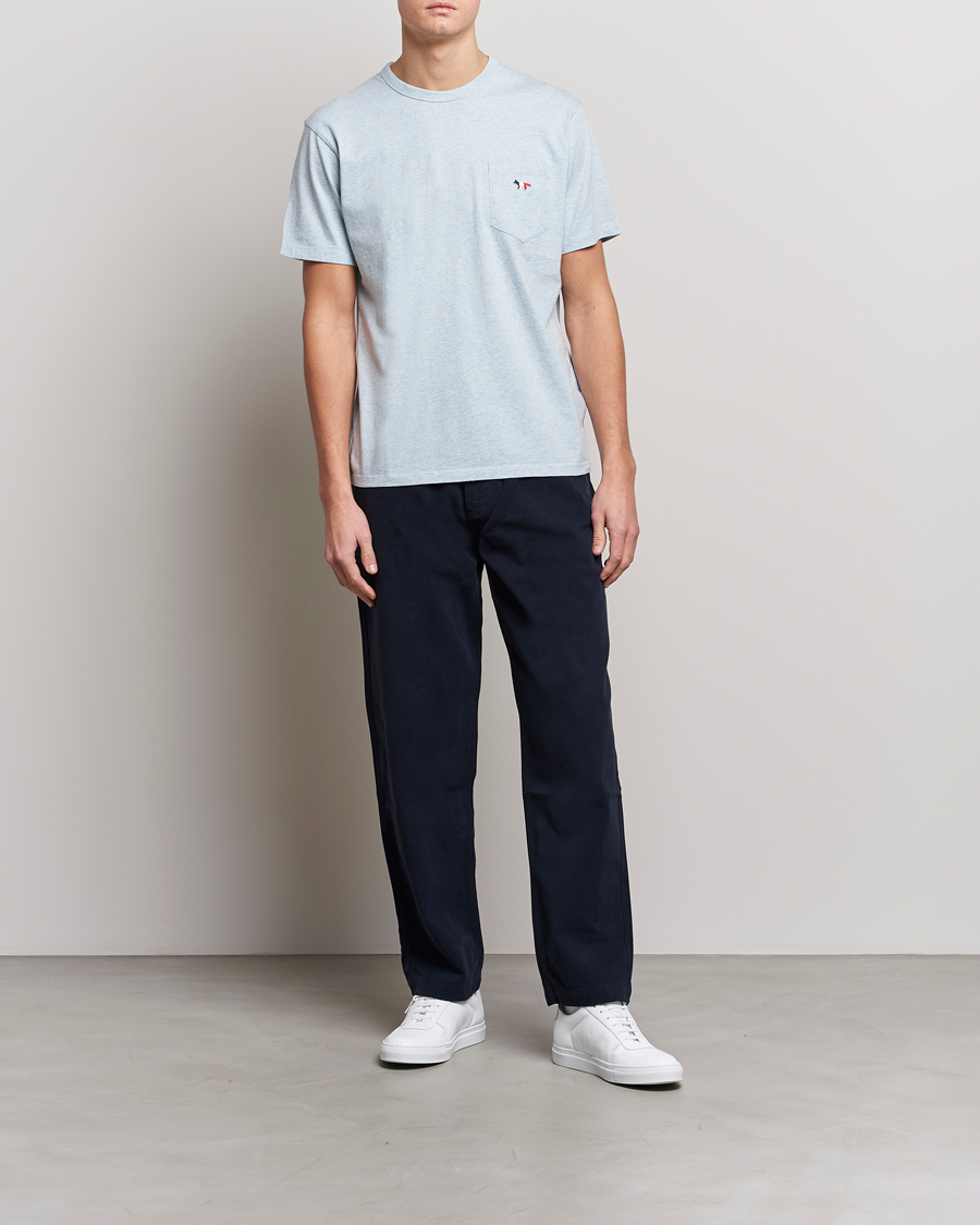 Herr | T-Shirts | Maison Kitsuné | Tricolor Fox Tee Blue Haze