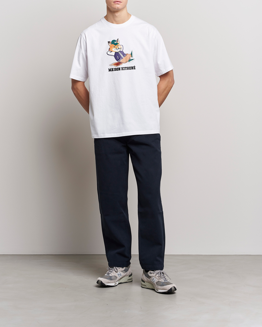 Herr | T-Shirts | Maison Kitsuné | Dressed Fox Print Tee White