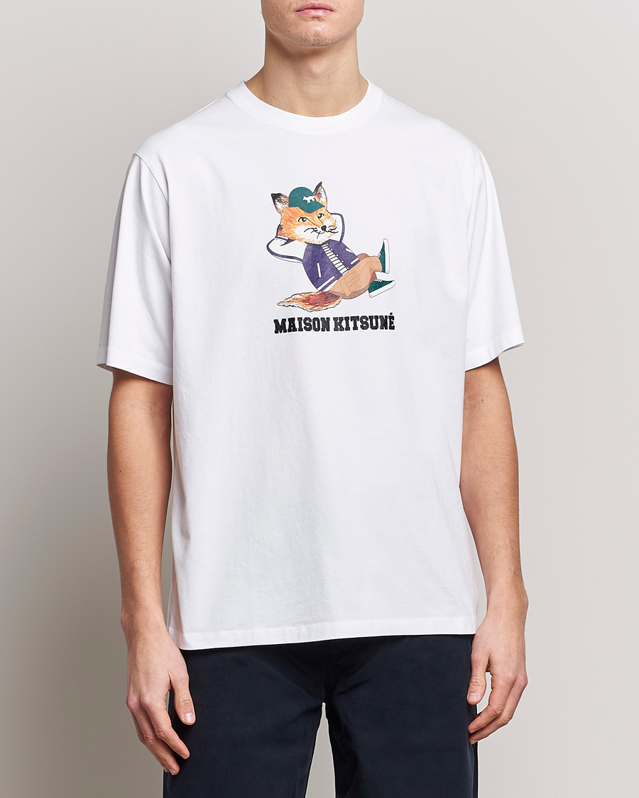 Herr | T-Shirts | Maison Kitsuné | Dressed Fox Print Tee White