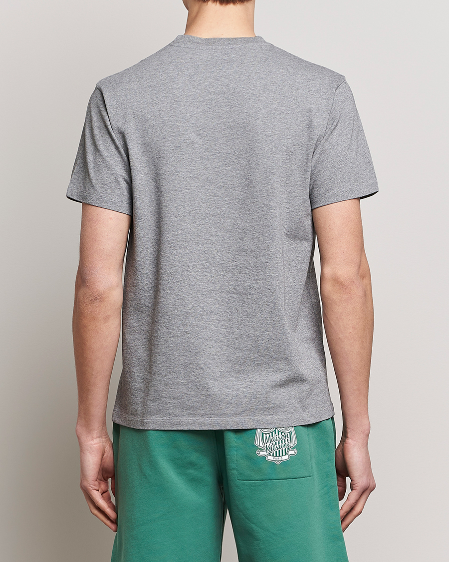 Herr | T-Shirts | Maison Kitsuné | Mini Handwriting Tee Grey Melange