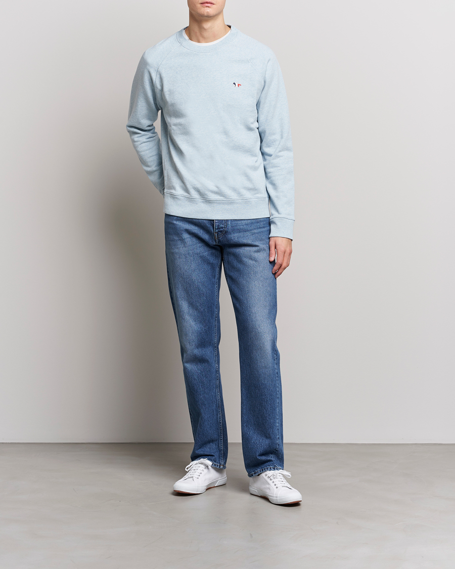 Herr | Tröjor | Maison Kitsuné | Tricolor Fox Sweatshirt Blue Haze