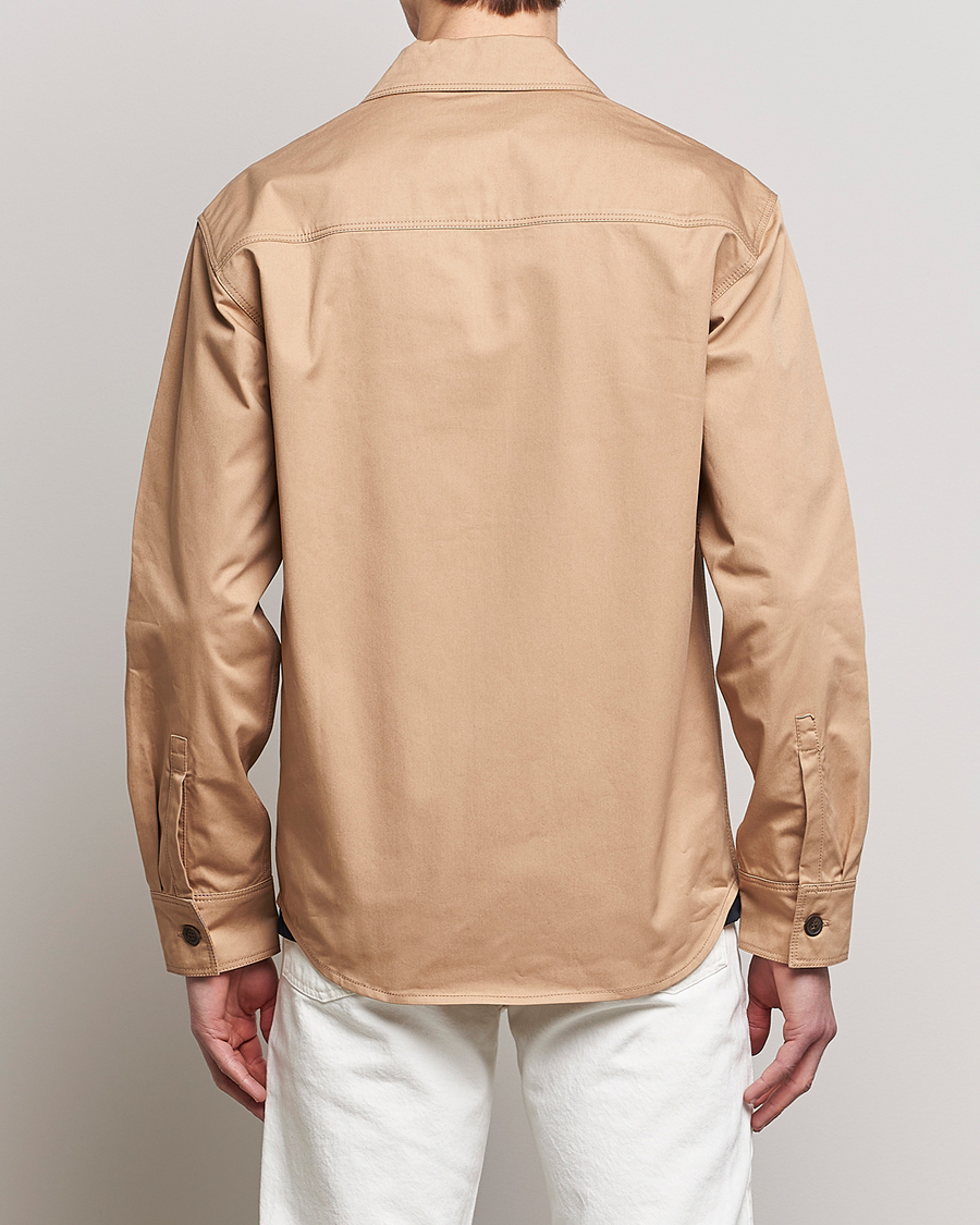 Herr | Jackor | Maison Kitsuné | Cotton Shirt Jacket Beige