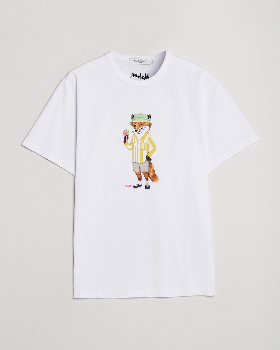 Herr | T-Shirts | Maison Kitsuné | Summer Fox Print Tee White