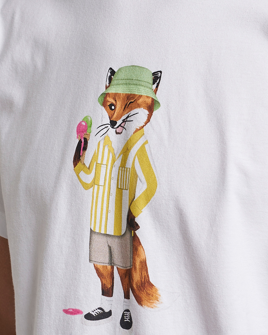 Herr | T-Shirts | Maison Kitsuné | Summer Fox Print Tee White