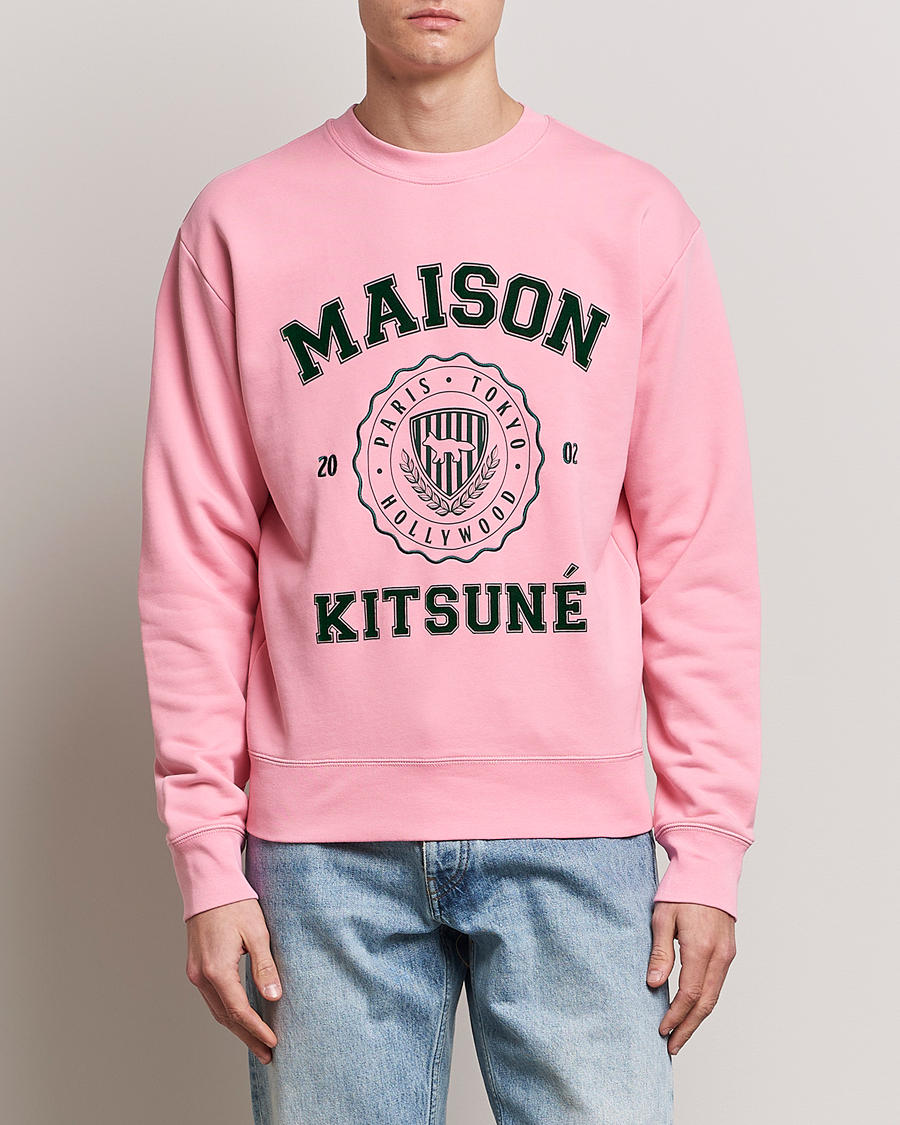 Herr | Tröjor | Maison Kitsuné | Varsity Comfort Sweatshirt Strawberry